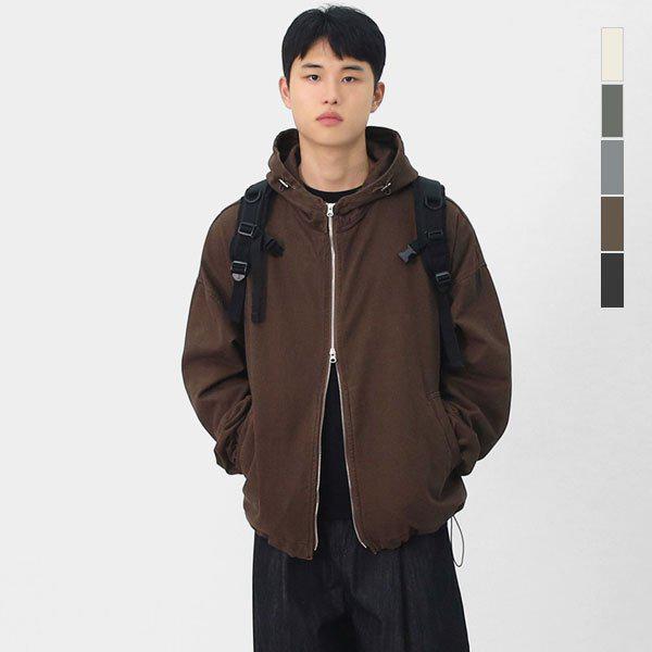 男性ウォッシングフードジップアップデイリーツーウェイジャケットSRAT137