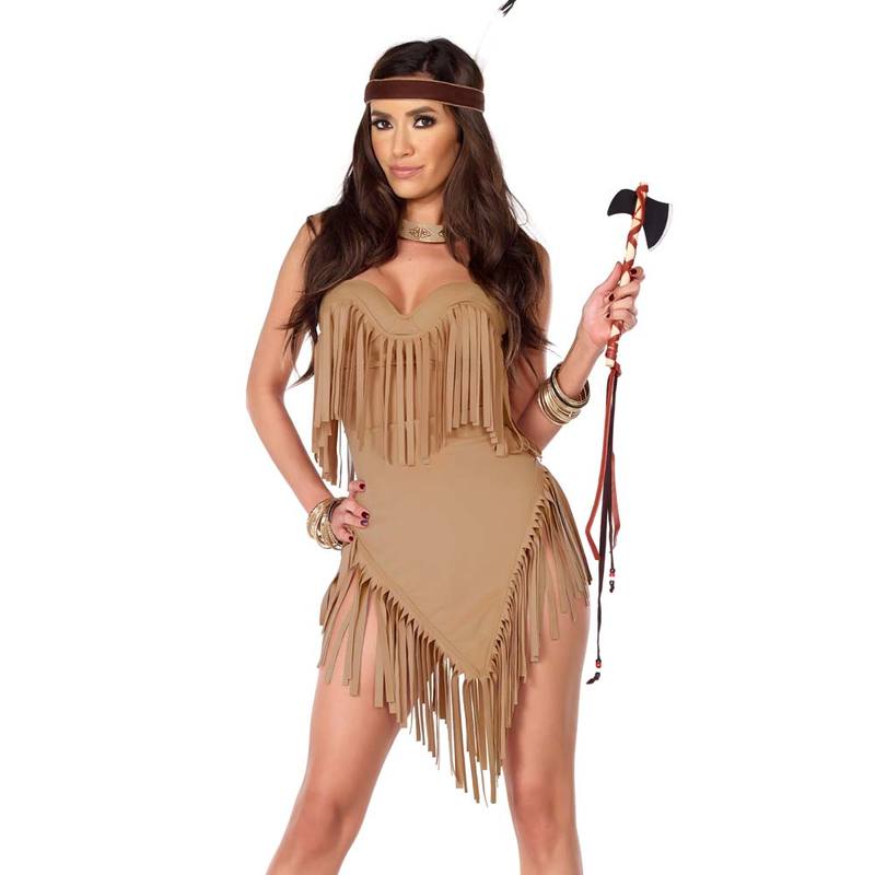 コスプレ 仮装 フリンジインディアン M/L 【 コスプレ ハロウィン 仮装 コスチューム 民族衣装 レディース 伝統衣装 余興 大人用 女性用 パーティーグッズ 】