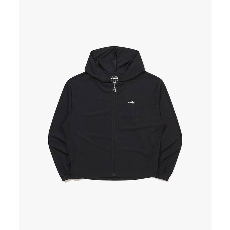 ディアドラ diadora シアーリブ フード付きジップアップ ウィメンズ BLACK D6122TJK43BLK 352205