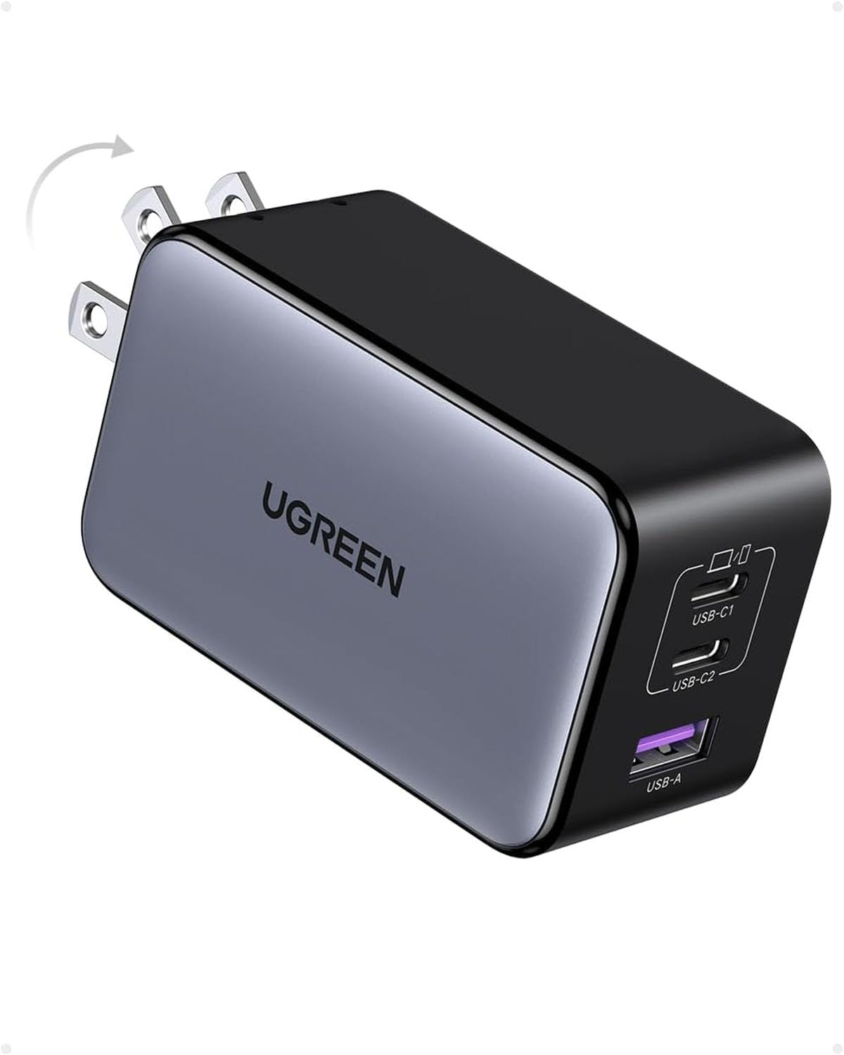 UGREEN NexodeX 100W GaNII充電器 3ポート(USB-C*2+USB-A) タイプC 超小型 急速充電器 PD3.0/PPS/QC4+/QC3.0 対応【新生代GaNInfini
