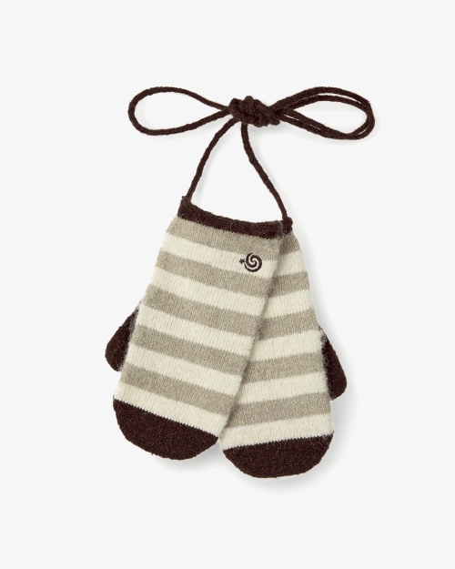 【AEAE】 STRIPE MITTEN GLOVES [KHAKI] 手袋 正規品