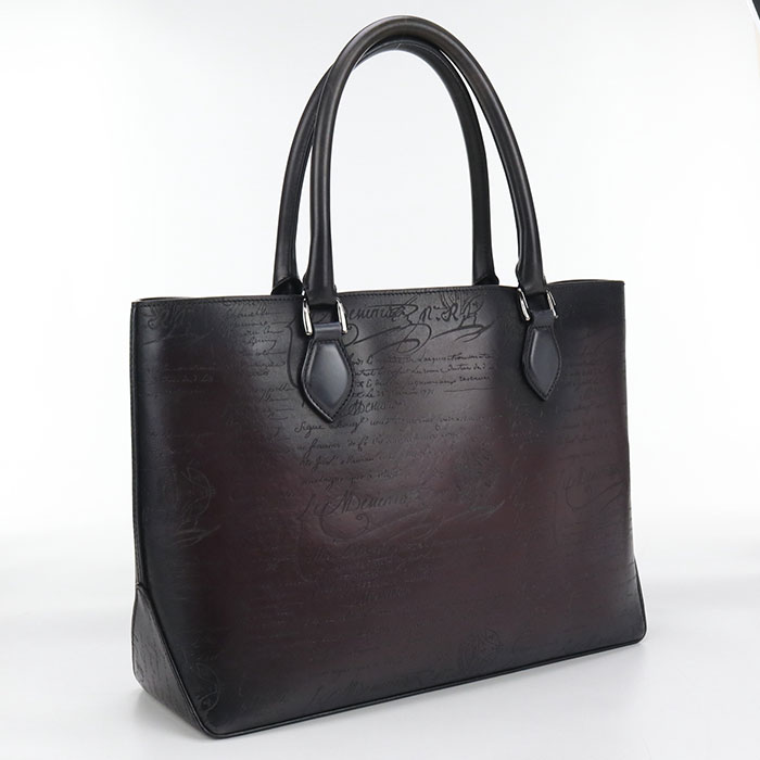 トゥジュール スクリット トートバッグ レザー ブラウン【中古】 メンズ Aランク 161,700円