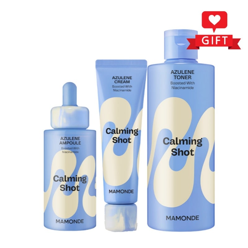 カーミングショット アズレン 3点セット（トナー300ml+アンプル50ml+クリーム60ml） / 鎮静ケア/敏感肌/赤み/ゆらぎ肌