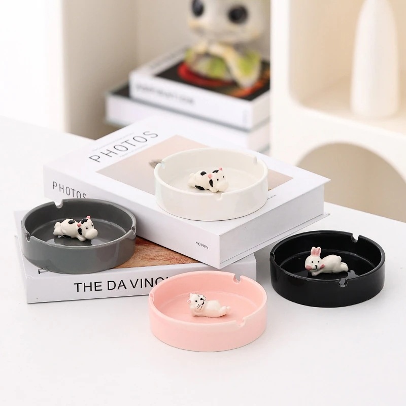 【20点セット】【送料無料】アイデアキャラクター灰皿装飾置物軽量高級感家庭用リビングティー可愛い灰皿