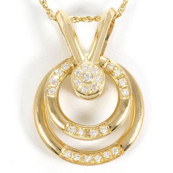 K18 18金 YG ネックレス ダイヤ 0.30 カード鑑別書 ジュエリー 中古