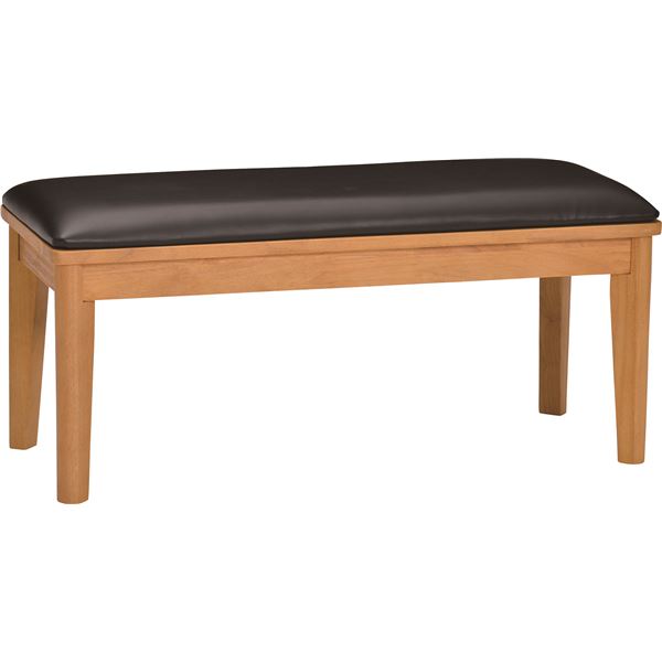 ダイニングベンチ 約幅115cm ナチュラル 木製 合皮 合成皮革 PVC 組立品 リビング ダイニング インテリア家具