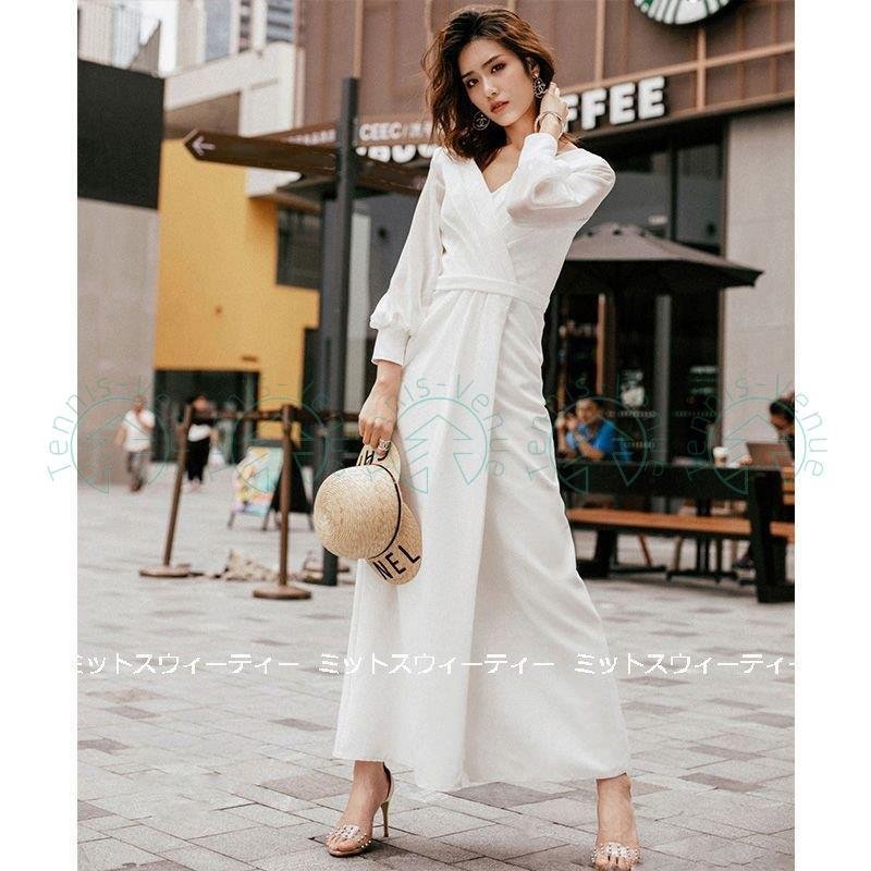 ウェディングドレス ロングドレス 結婚式 長袖 ウエディングドレス 二次会 花嫁 前撮り カジュアル