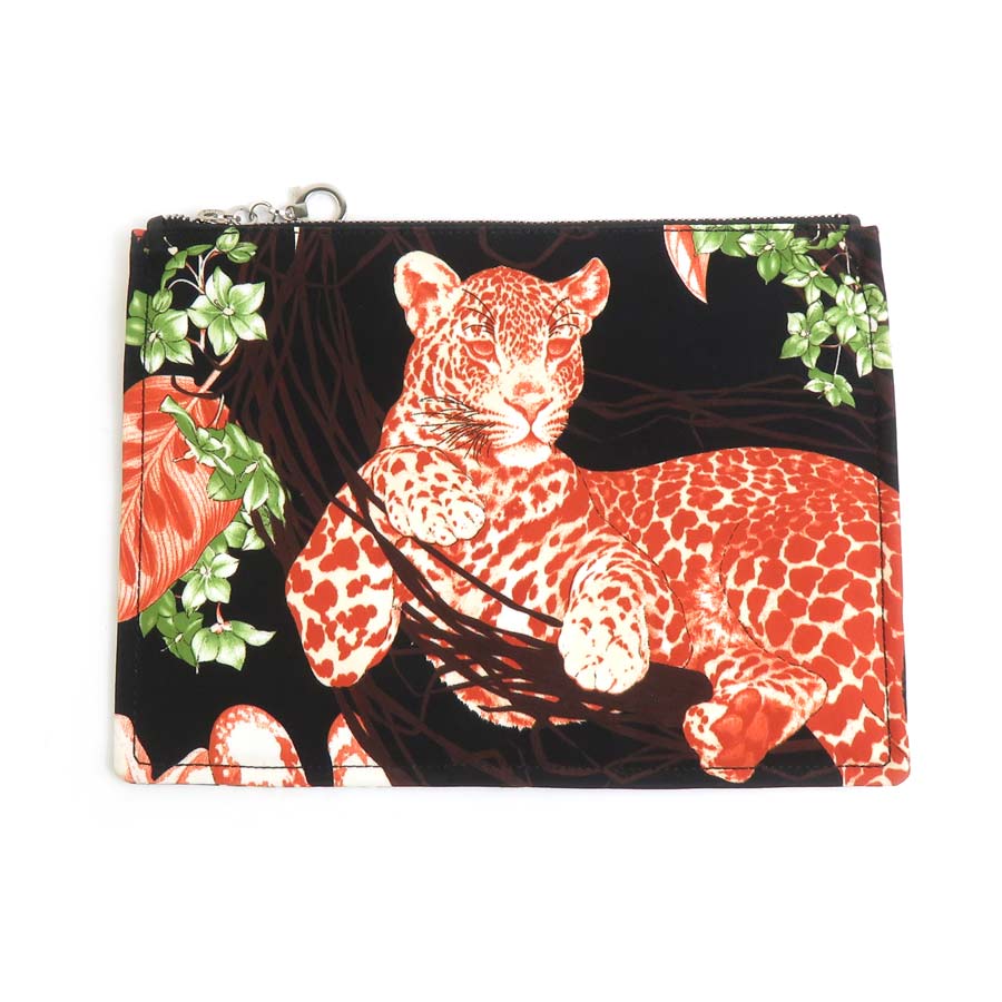 サルヴァトーレフェラガモ Salvatore Ferragamo ポーチ ナイロン ブラック/マルチカラー シルバー レディース e60365f