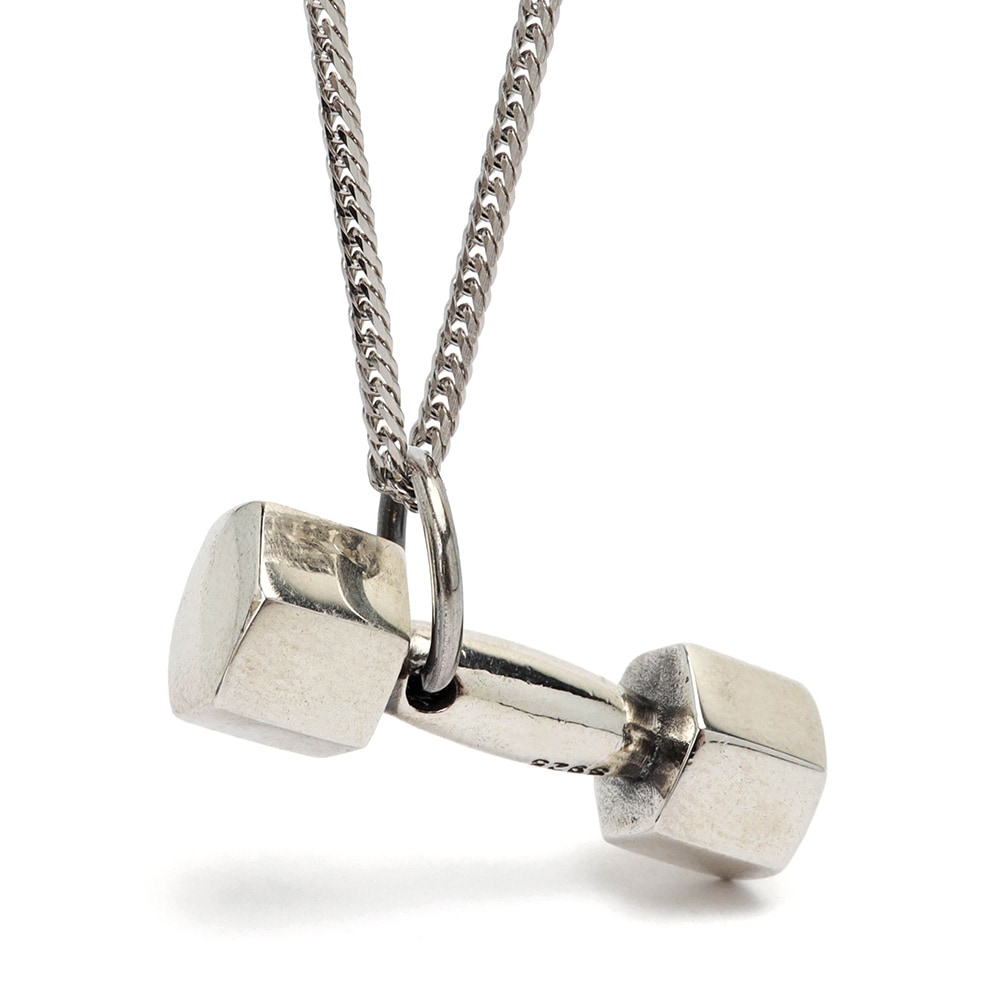 シルバー925 ダンベルネックレス [nc032-ns149-cs053-2mm]