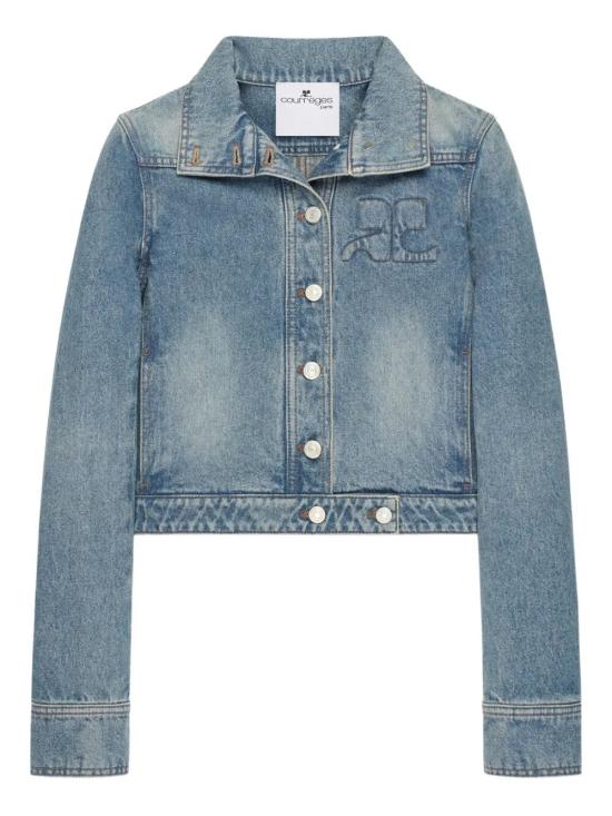COURREGES Women Denim Jackets 126DBL335DE0058 7055 DENIM BLUE DELAVE