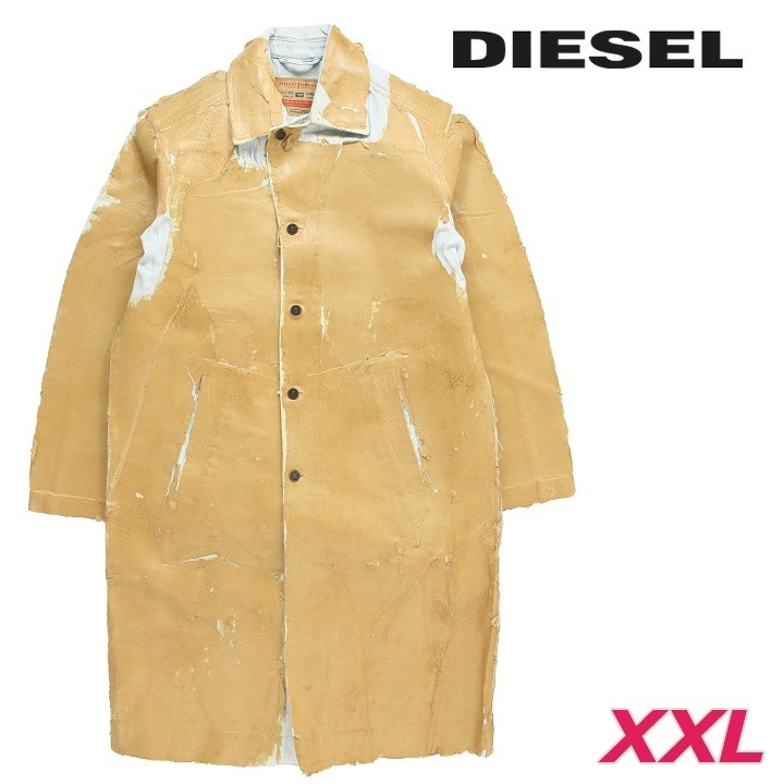 デニムコート メンズ D-ROKU-LONG-FS コーティングダメージピールオフ加工 レギュラーフィット die-m-o-f8-435