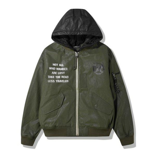 JQ3JPU252 カーキ 男女共用 カーボンコーティング MA-1 フライトジャケット