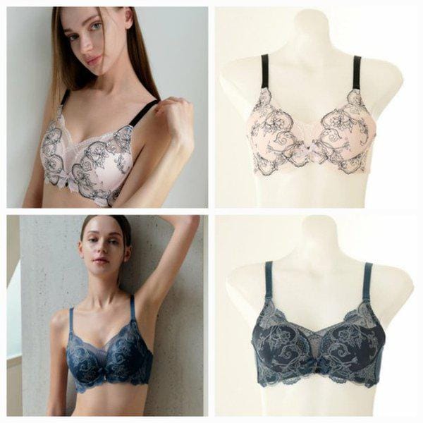 胸を楽に包み込み浮き上がりのないロマンチックな感性のブラックラベルブラVBRB645ABカップ