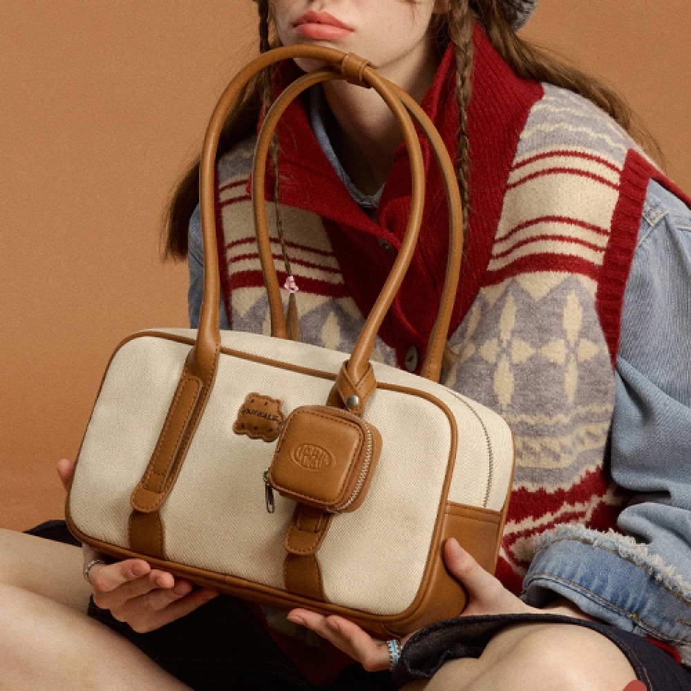 VANWALK エナメルトートバッグ [アイボリー]