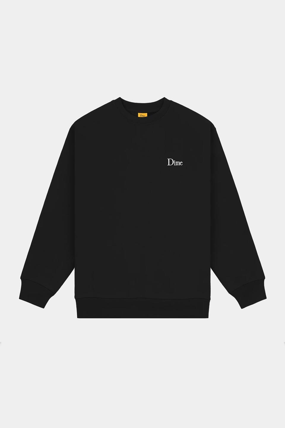 【DIME】 CLASSIC SMALL LOGO CREWNECK : BLACK