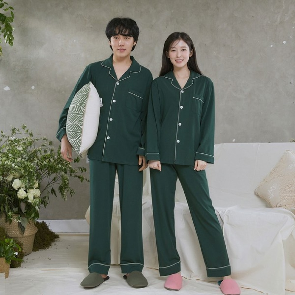 (BYC) コットンレーヨンニットユニセックスパジャマセット NNZ1002