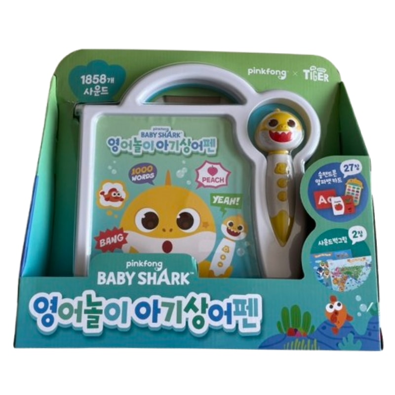 ベイビーシャーク 英語サウンドペン 英語学習玩具 アルファベットカード付き 韓国おもちゃ 知育 誕生日プレゼント 人気キャラグッズ