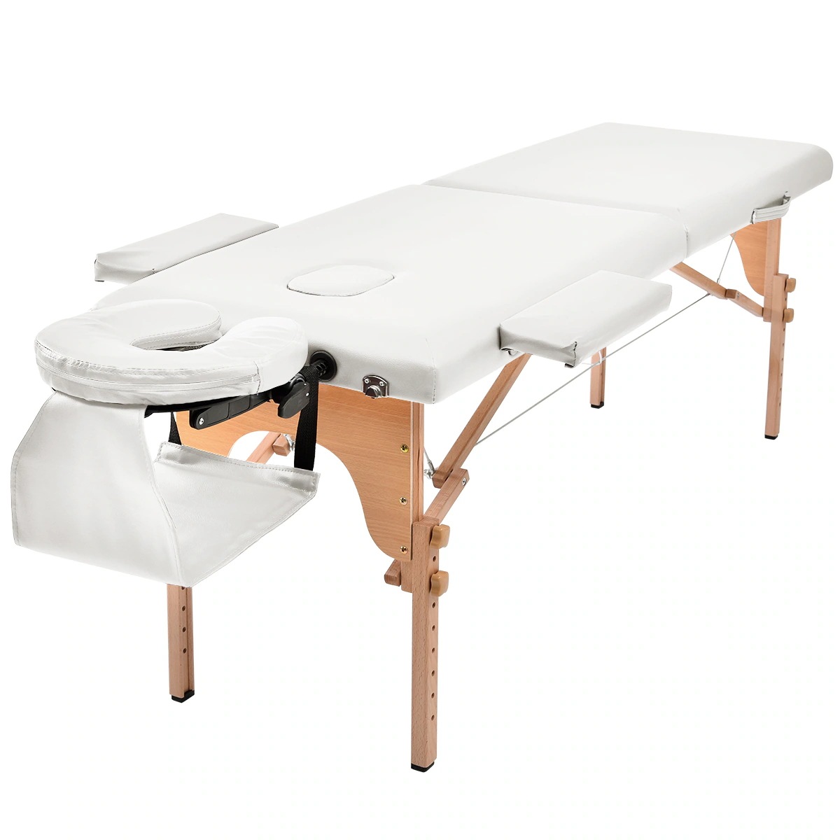 427マッサージベッド 折りたたみ コンパクト 超軽量 エステベッド 5カラー選べる マッサージ台 施術台 施術ベッド ベッド 出張マッサージ（ホワイト）
