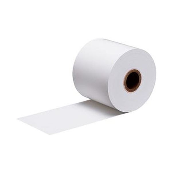 （まとめ）クリエイティアキッチンプリンター用感熱紙（発色面裏巻）62μ 80mm幅×100m巻 外径93mm 芯径25.4mm 1セット（5巻）(×10セット)コピー用紙