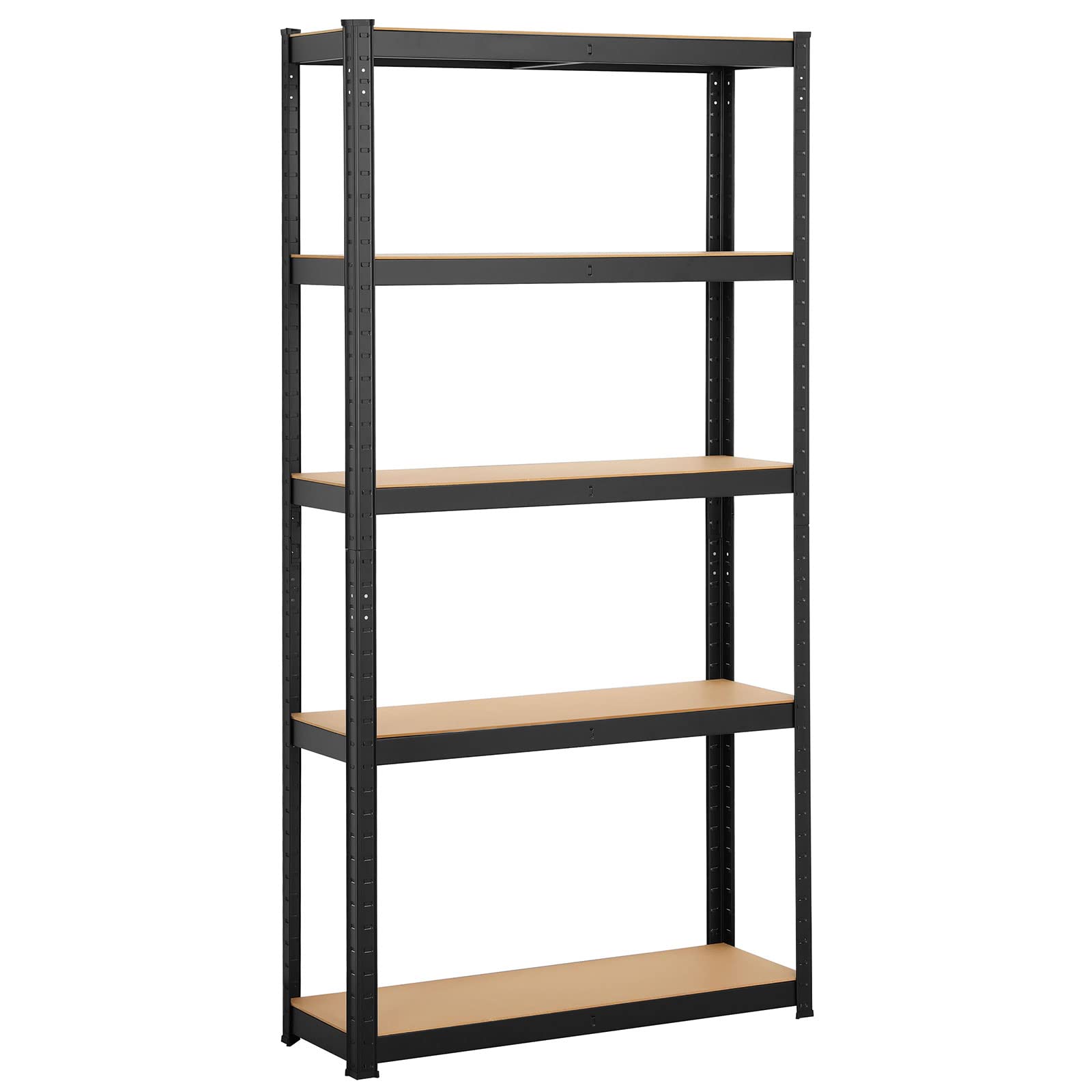 Yaheetech メタルラック本体 スチールラック本体 幅90 オープンシェルフ メタルラック 5段 収納棚 高さ調節可 ステンレスラック 収納ラック 防サビ加工 ネジなし 組立簡単 90×30×1