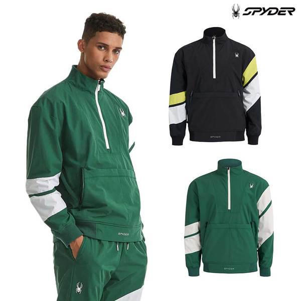 [] 男性ウーブンセットアップハーフジップアノラックSPGFCNJK334M