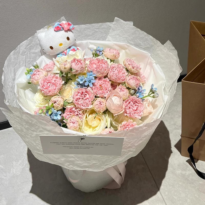 卒業シーズン贈り物 【急速出荷】プリザーブドフラワー バラ アジサイ ブーケ バレンタインデー シミュレーションブーケ 高級シミュレーション ソープフラワー 彼女用ブーケ2つの方がお得です