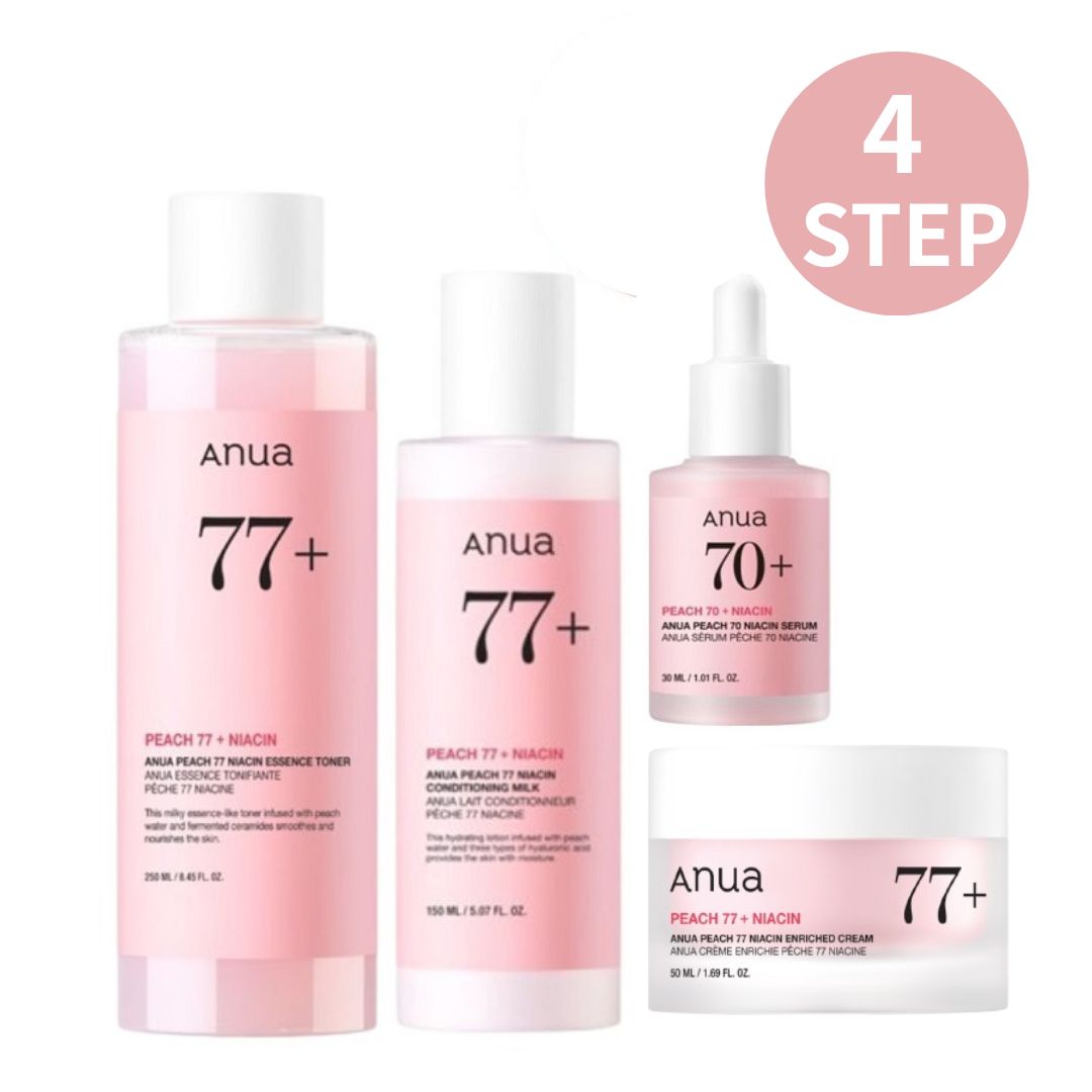 [SET] 桃 ナイアシン4STEP(エッセンストナー+コンディショニングミルク+セラム+クリーム)