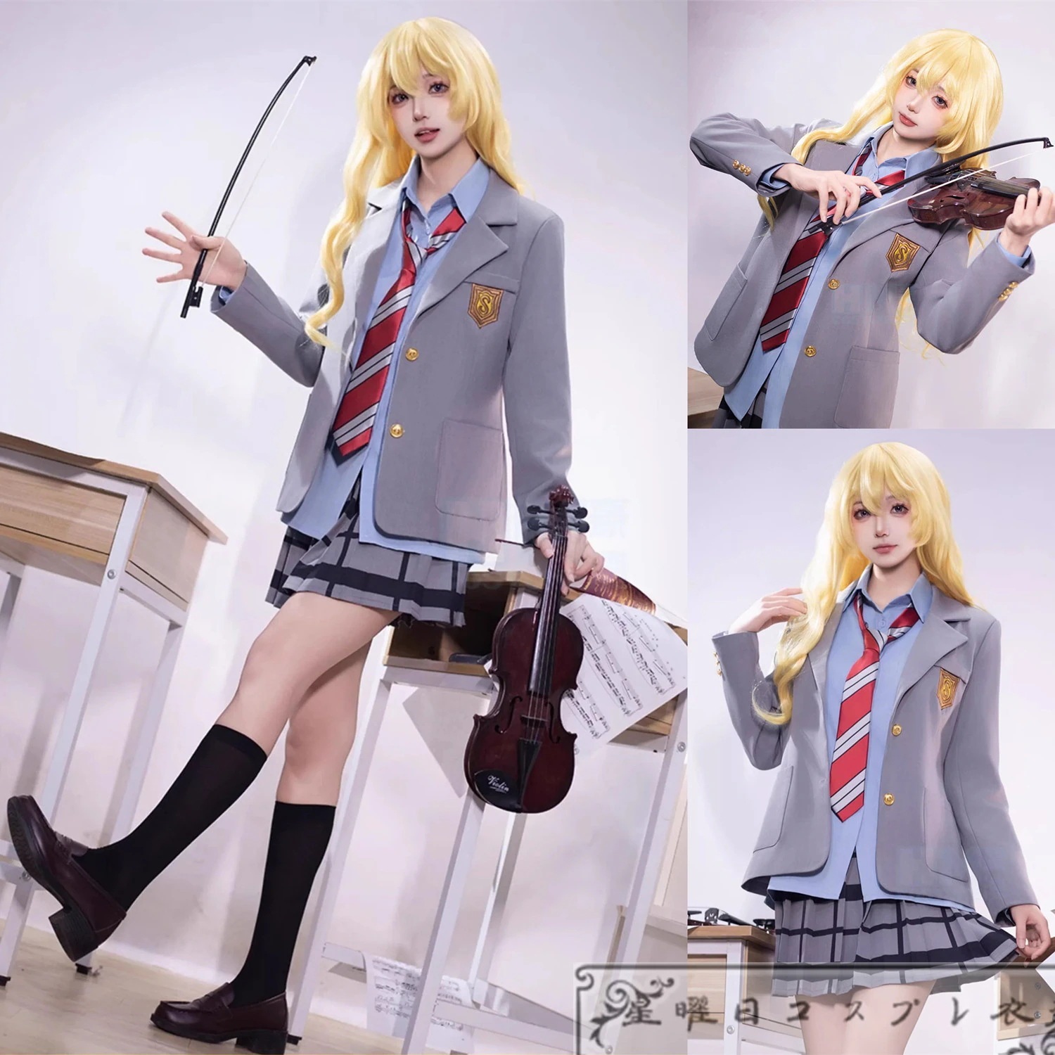 【新品】新品四月は君の嘘 宮園 かをり コスプレ衣装 コスチューム品質良い 店舗お勧め