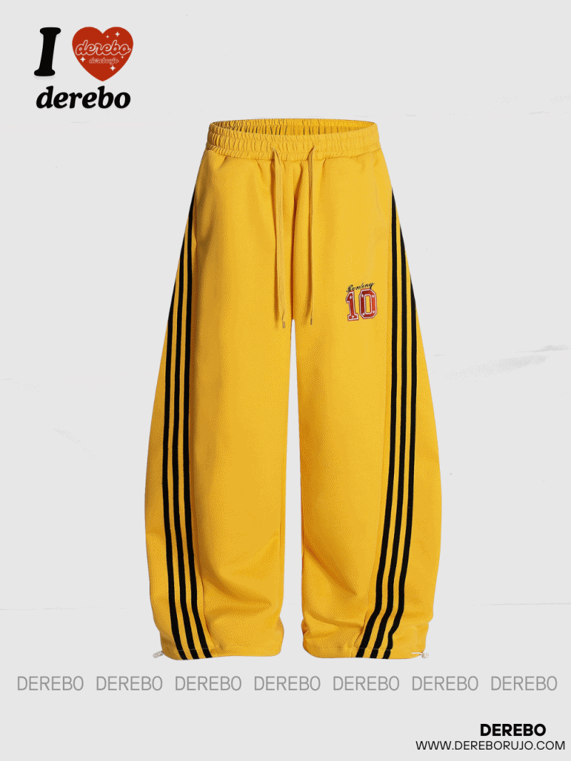 컬러 스트라이프 스웨트 밴딩 팬츠