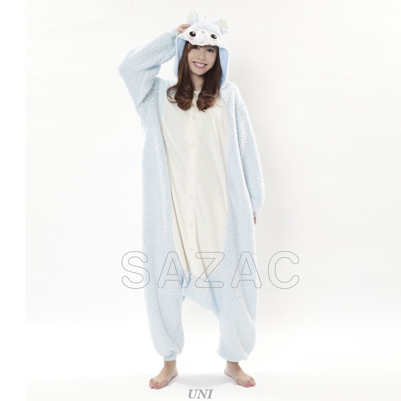 コスプレ 仮装 SAZAC(サザック) フリース着ぐるみ アルパカ ブルー 【 キグルミ 男性用 コスチューム メンズ アニマル 女性用 衣装 余興 可愛い 男女兼用 パーティーグッズ 大人用 きぐる