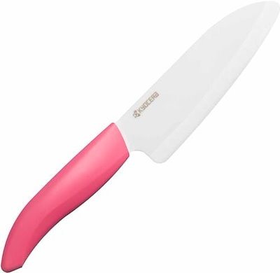 他サイト： 京セラ バイオ樹脂 ハンドル セラミック 包丁 軽く 鋭く キレイに切れる 三徳 小 14cm 硬いから切れ味が長く続く サビない素材 食洗機 除菌漂白 OK 牛刀 中華 チャームピンク FKB-14の商品画像