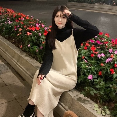 トップス ワンピース デート カットソー ミモレ ミモレ丈 春 秋 10代 20代 30代 個性的 ホワイト ブラック フリーサイズ レディース レトロ こなれ感 エレガント クール モード系