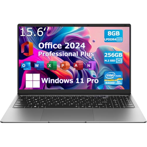 TPV Office 2024搭載 ノートパソコン 15.6型 1920×1080 IPS液晶 Win11 Pro ウェブカメラ付き 薄型ノートPC インテル Celeron プロセッサー / 8GB