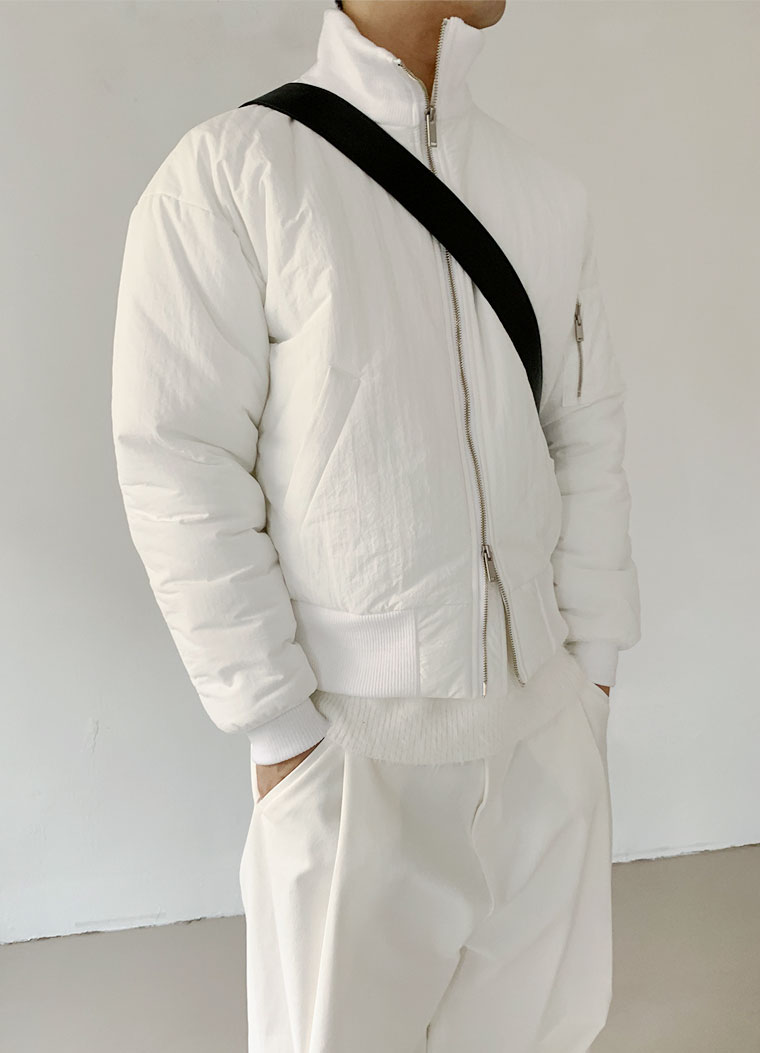 韓国 ブランド 男性用 ハイネック ダウン ジップアップ Ma-1 ジャケット 3929081346412