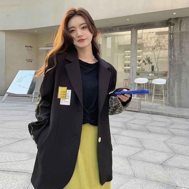 ジャケット スペシャルなトップス コートスーツムートンファッション 冬アウター 母の日 不規則なデザイン 英伦風チェック柄カジュアルコート 5,355円