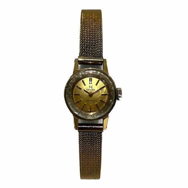 オメガ デビル 511.166 手巻き カットガラス 時計 腕時計 レディース 【中古】