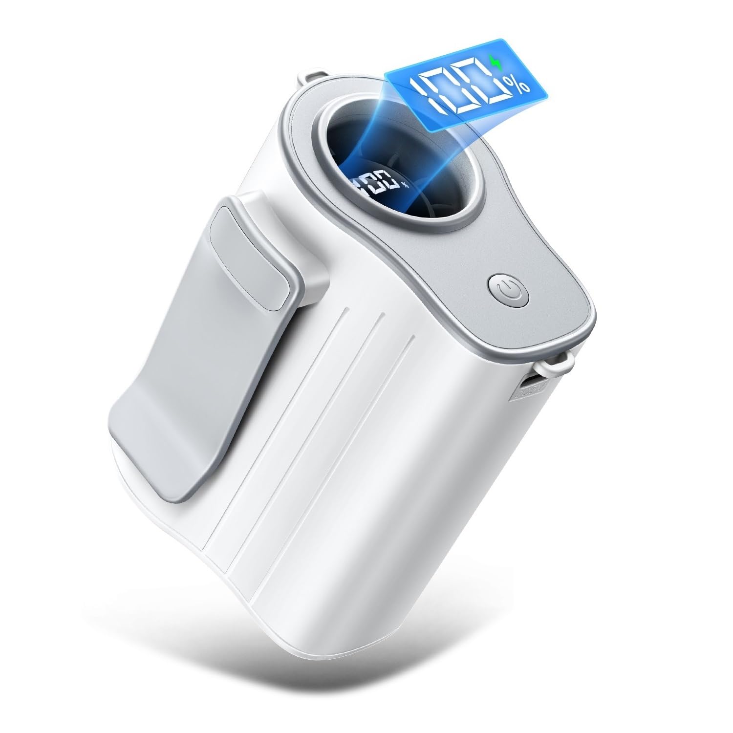 腰掛け扇風機 【8000mAh大容量・1台4役】 ベルトファン 腰掛け/首掛け/手持ち/卓上4way 携帯扇風機 腰掛けファン 100段階風力調節 超高速モーター 大風量 USB充電式 ウエスト扇風機