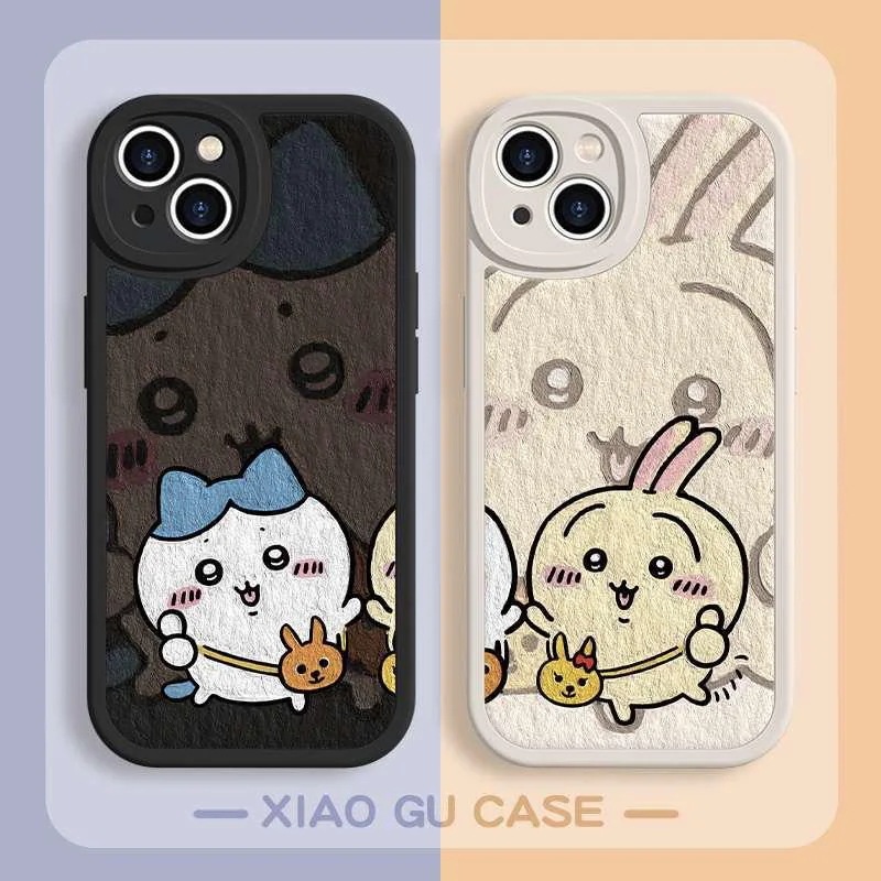 カープルお揃い スマホケース iphone14/13/12/11/8 携帯電話ケース ちいかわ iphone15ケース かわいい 強化ガラス カメラレンズ保護 プレゼント Chiikawa