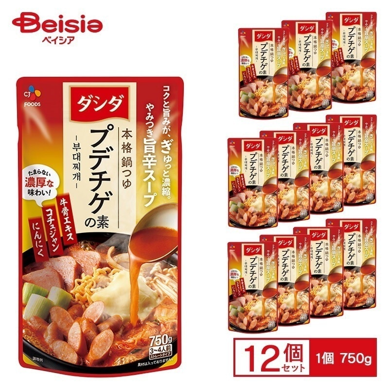 CJ FOODS ダシダ　本格鍋つゆ プデチゲの素 750g×12