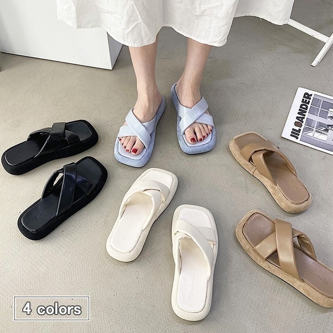 靴 美足 コンフォートサンダル フラットサンダル ビーチサンダル 外履き シューズ 夏 スリッパ 厚底 ビーサン スリッパサンダル レディース サンダル
