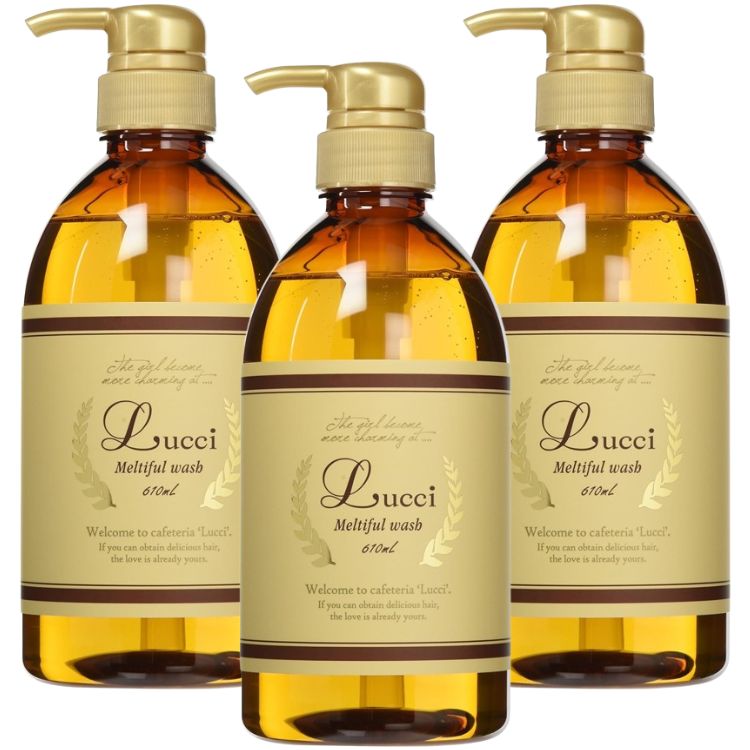3個セット ミアンビューティー ルッチ メルティフルウォッシュ シャンプー 610ml 保湿シャンプー