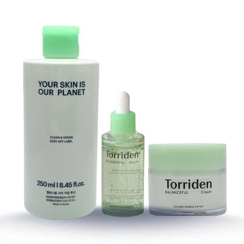 【3点セット】バランスフル シカ トナー250ml＋セラム50ml＋クリーム80ml敏感肌対応 角質ケア＆保湿鎮静セット