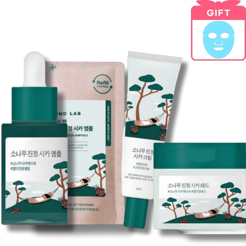 [1+1]松の木シカ シリーズ/松の木シカ美容液アンプル30ml+30ml/松の木シカ クリーム50ml/松の木シカ パッド50枚