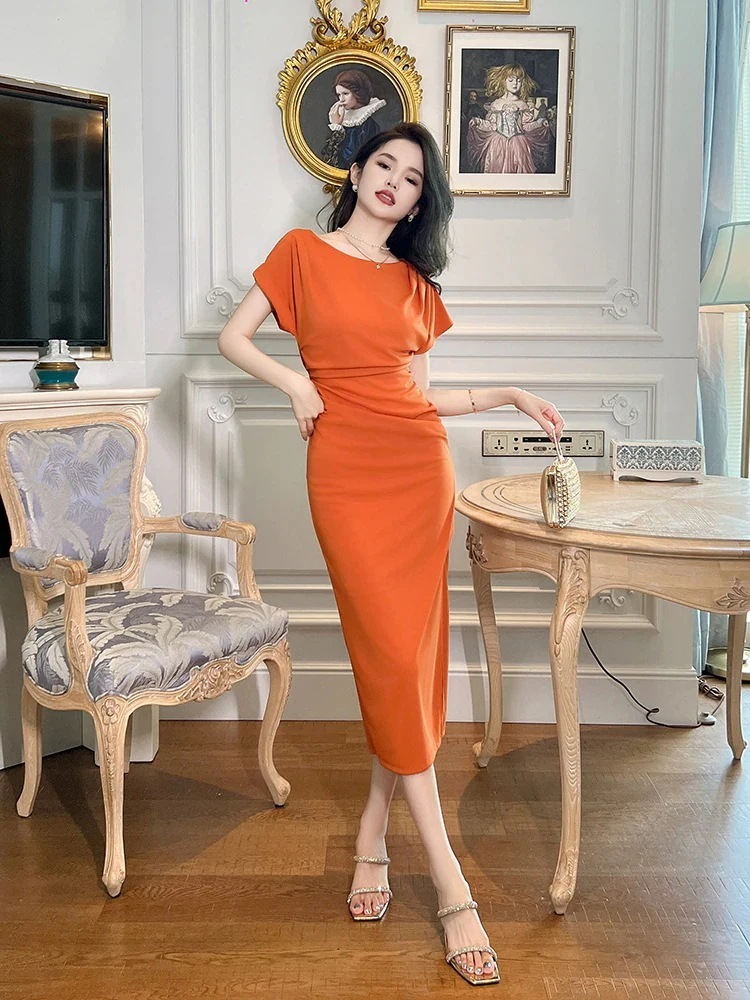 夏 ロングワンピース ペンシルスカート Tシャツワンピ ドレス パーティー 着痩せ 大人 お呼ばれ 同窓会 披露宴 卒業式 結婚式 ウェディング 二次会 成人式30%までに制限