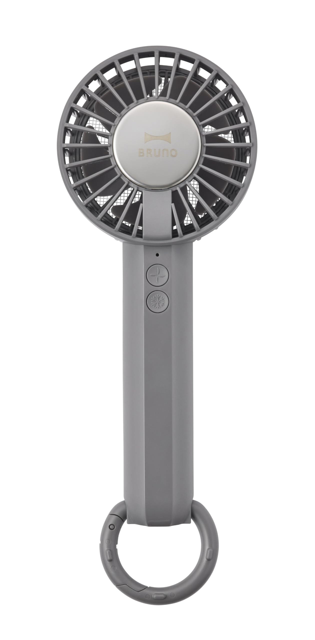 BRUNO ブルーノ 携帯扇風機 ハンディファン 冷却プレート小型 風量 3段階 Type-C充電 自立 カラビナ付 チャコール BDE070-CH