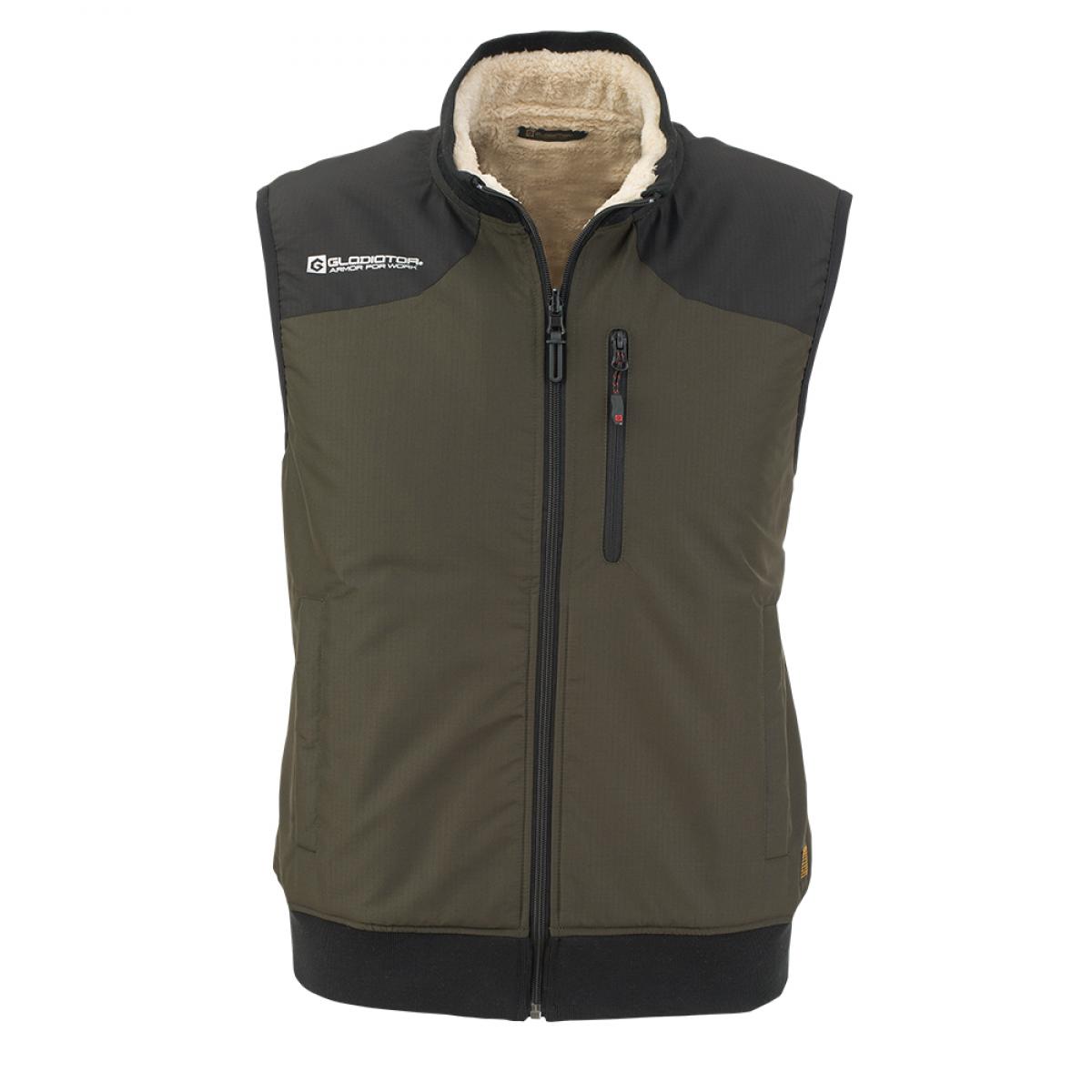 コーコス信岡 GLADIATOR リバーシブル 防寒 ベスト アーミー ベージュ 3L G-9909 防風 保温性 オックス ボアフリース 胸ポケット