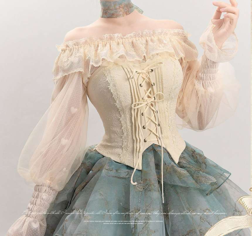 【新作登場 最安値!】194ロリータ 　 シャツ　レディース　トップス　コスプレ ブラウス　メイド服 コスチューム 文化祭 学園祭 衣装 仮装 ハロウィン おすすめ 可愛い 　長袖　広袖　姫袖シ