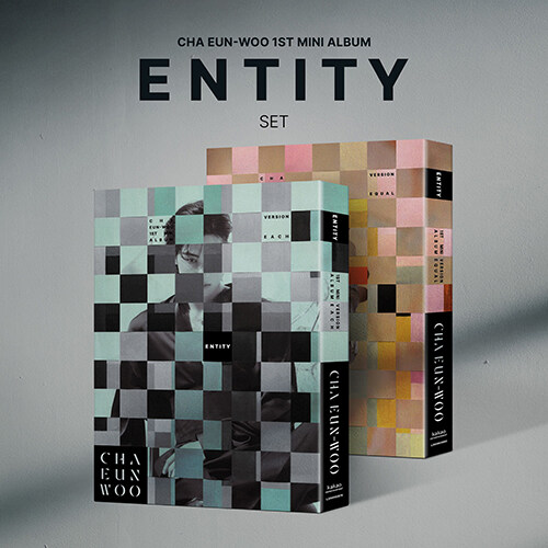 [セット]チャ·ウヌ - ミニ1集 ENTITY [EACH+EQUAL Ver.] - 各アルバムごとにスリーブ+フォトブックセット+アコーディオン歌詞紙+アースポスター+DIY ENTITY+フォ