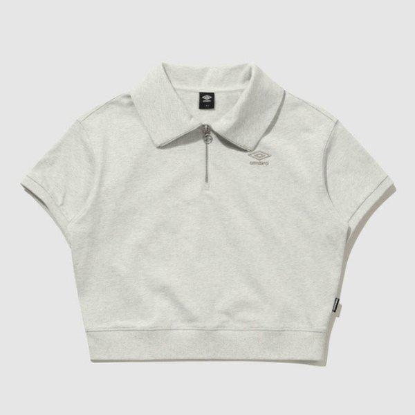 M 半袖Tシャツ NQK UQ222CFS41-OAT ウーマンズ 半袖カラー スウェットシャツ / オートミール