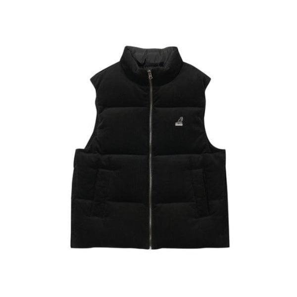 チョッキ CQK KRFC-BS61430BK コーデュロイ ダウン パファー ベスト 6143 ブラック